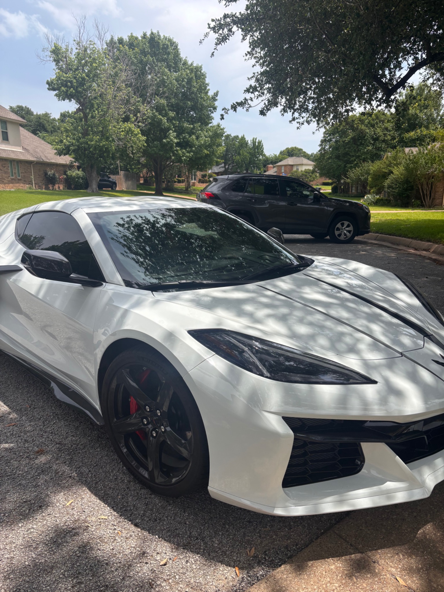 White Corvette after detailing