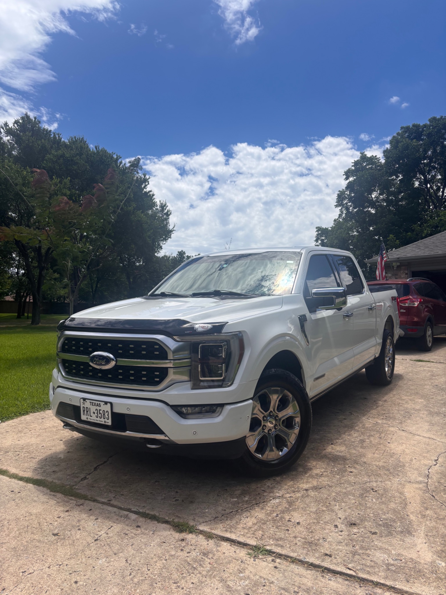 White Ford F-150 after detailing