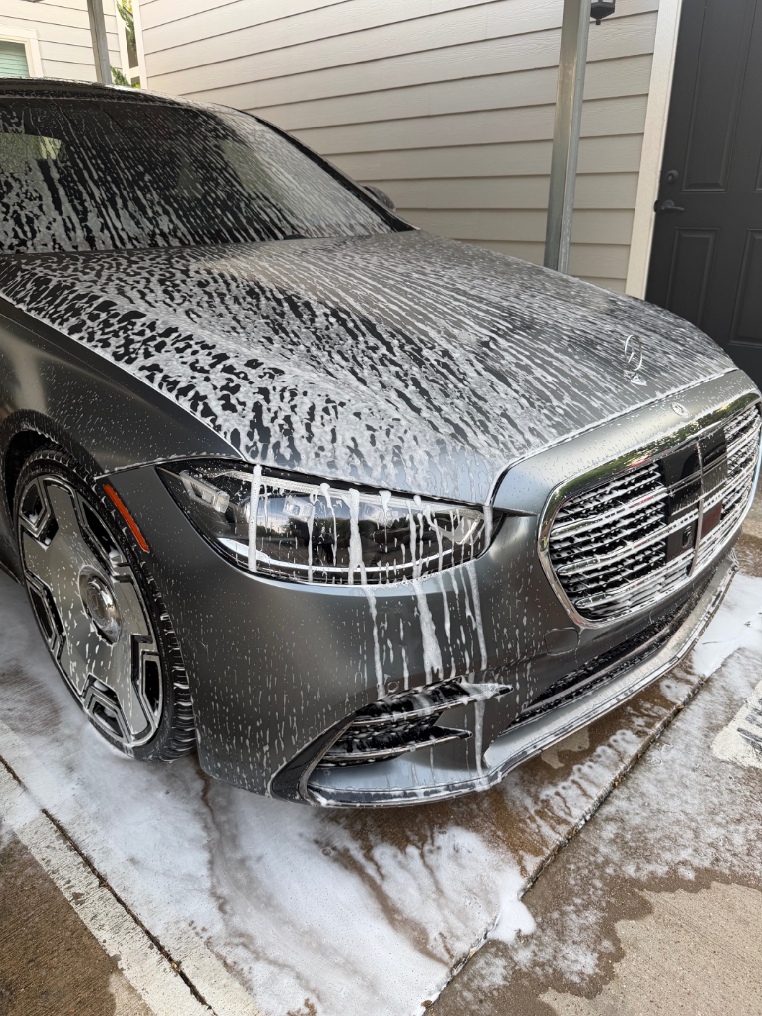 Mercedes being hand washed